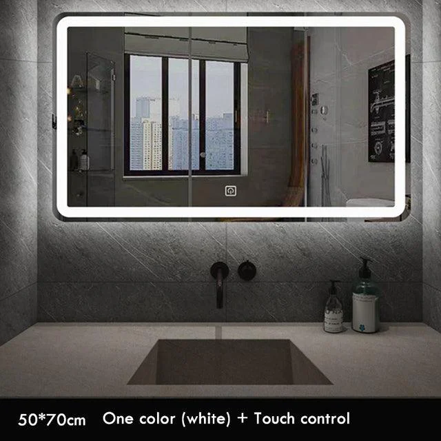 Rectangular Smart Bathroom Mirror 3 Color Adjustable LED Light Mirror -Bathlova