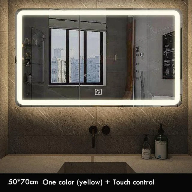 Rectangular Smart Bathroom Mirror 3 Color Adjustable LED Light Mirror -Bathlova