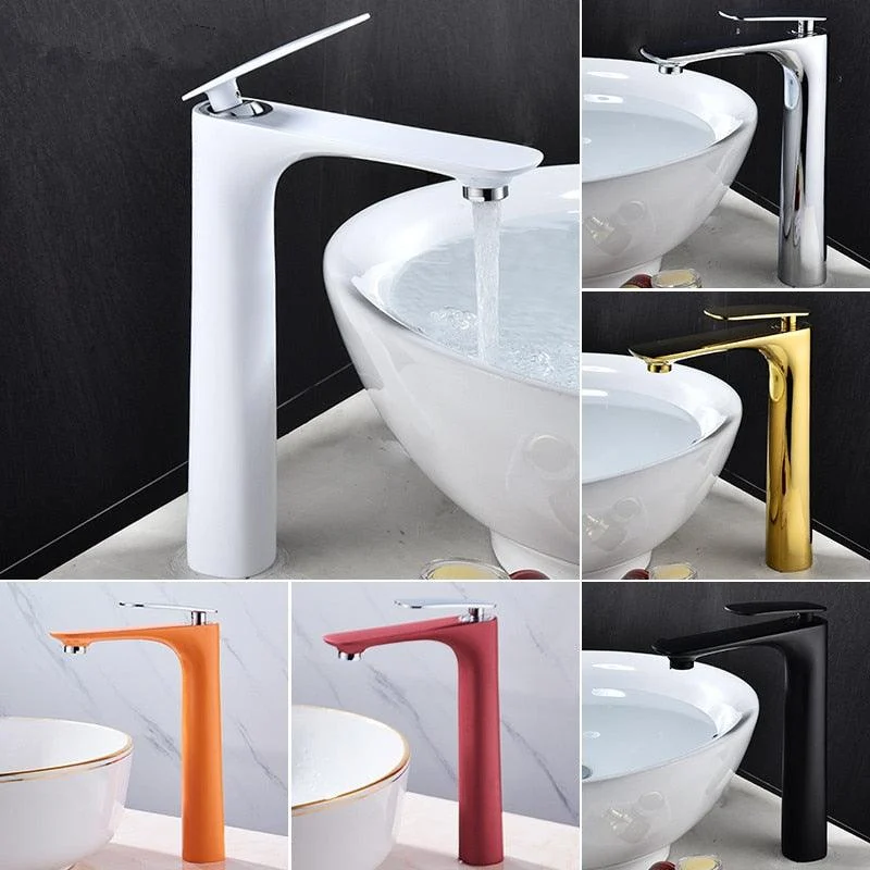 Red Basin Tap Sink Mixer Bathroom Basin Tap Brass Crane Sink Tap -Bathlova