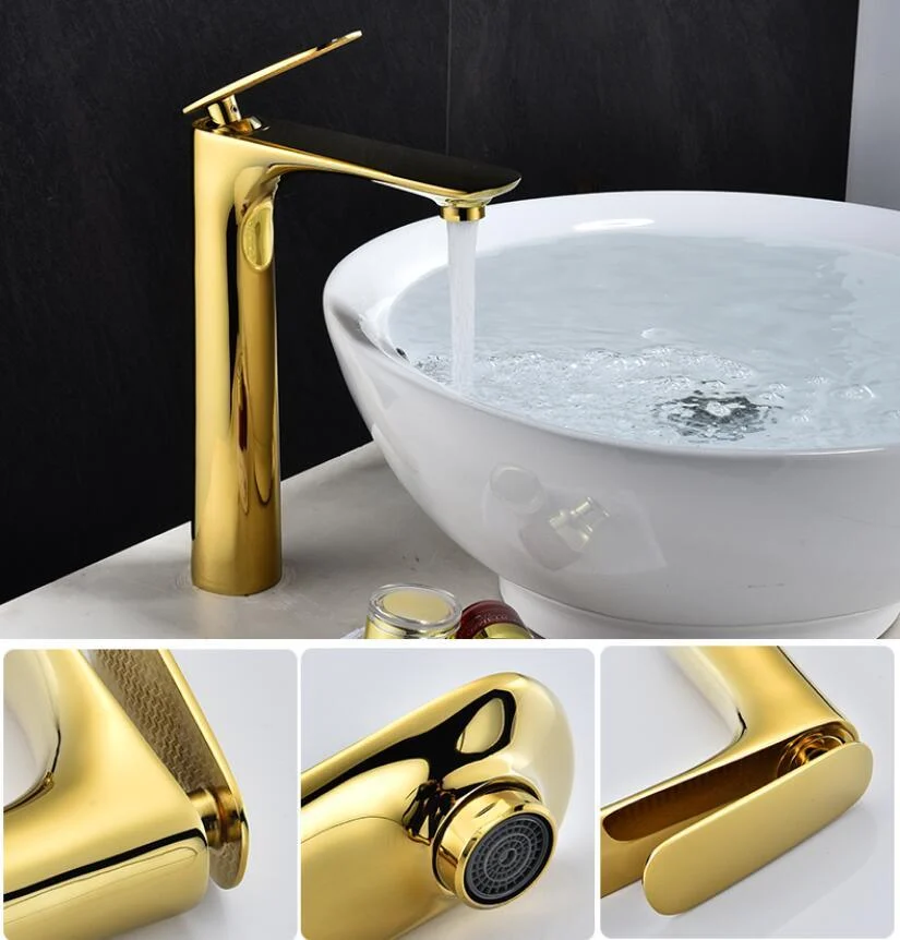 Red Basin Tap Sink Mixer Bathroom Basin Tap Brass Crane Sink Tap -Bathlova