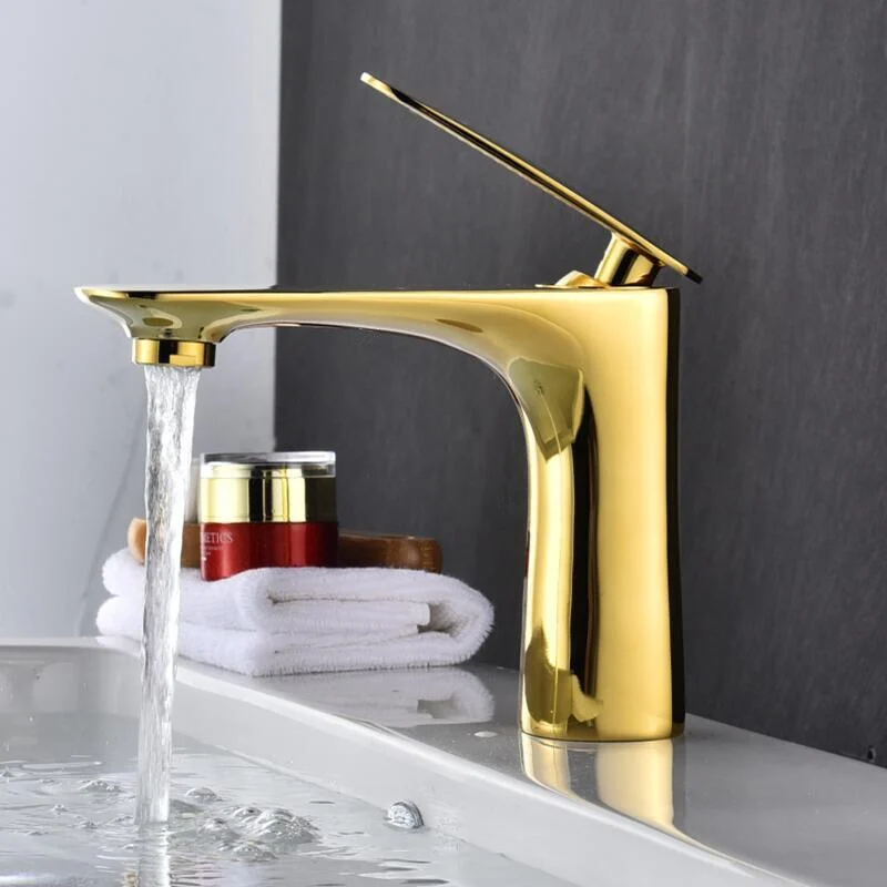 Red Mixer Bathroom Tap Wash Tap Gold Bathroom Water Crane TapÃÂ  -Bathlova