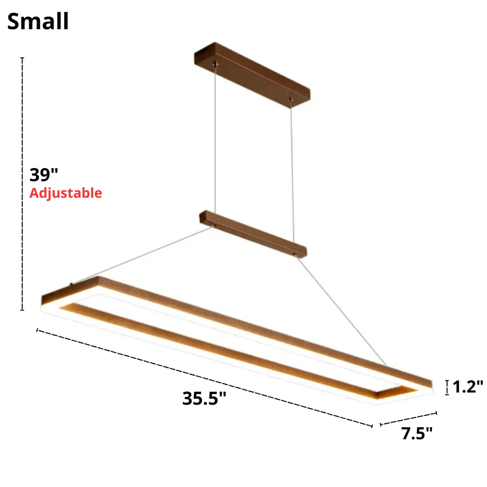 Regina - Modern Rectangular Frame LED Light Fixture -Bathlova