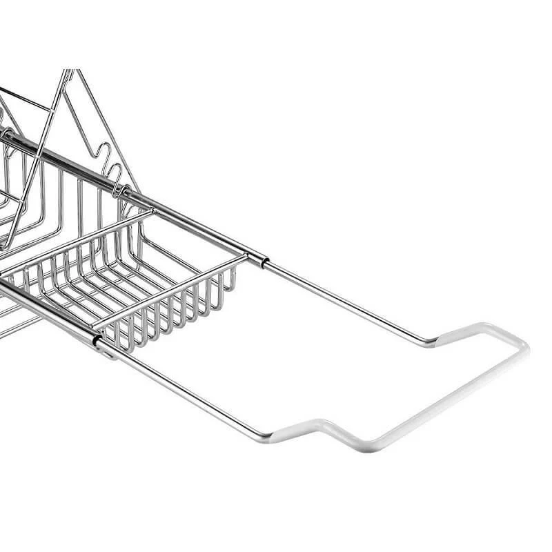 Retractable Drain Bathtub Caddy Tray -Bathlova