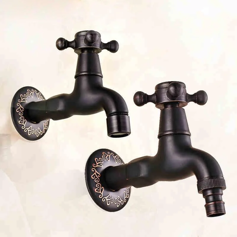 Retro Black Washing Machine Tap -Bathlova