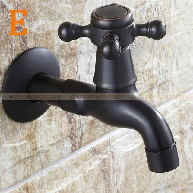 Retro Black Washing Machine Tap -Bathlova