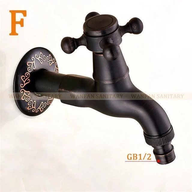 Retro Black Washing Machine Tap -Bathlova