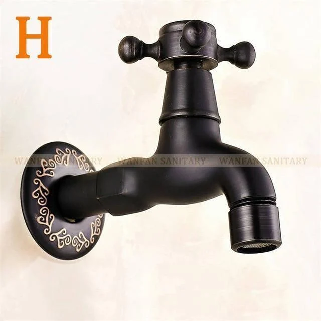 Retro Black Washing Machine Tap -Bathlova