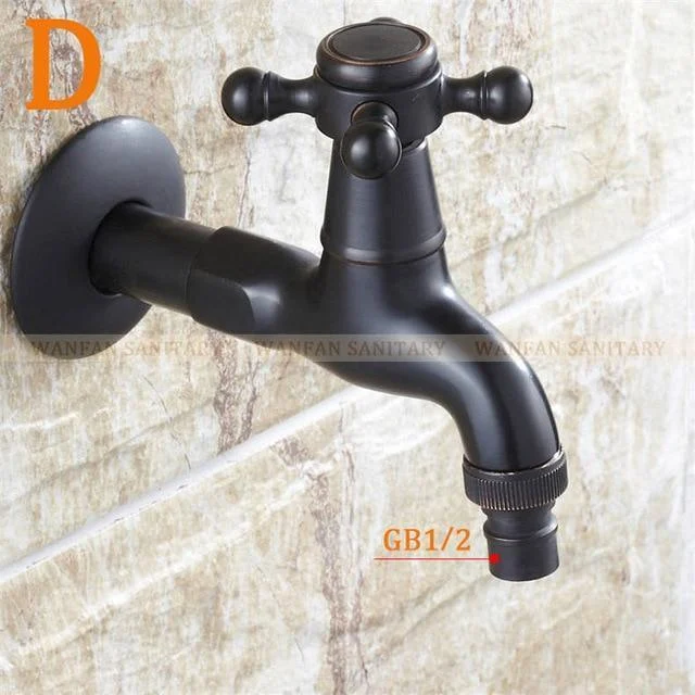 Retro Black Washing Machine Tap -Bathlova