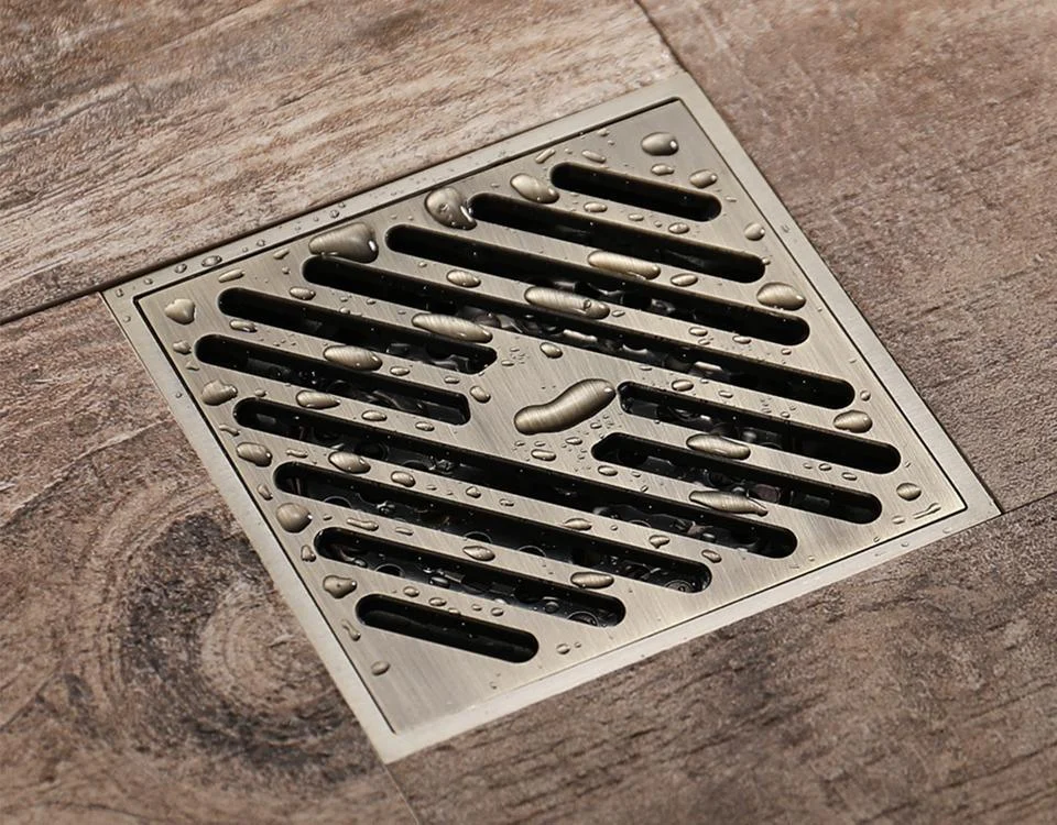 Retro Brass Bathroom Floor and Kitchen Drain -Bathlova