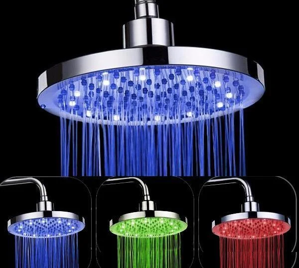 RGB Color LED Light Shower Head -Bathlova