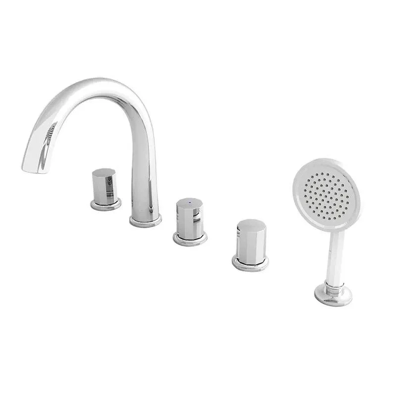 Roman Deck Mounted Bathtub Tap with Handshower -Bathlova