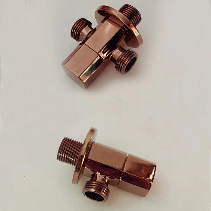 Rose Angle Valve Gold Plated Triangle Valve General Bathroom Valve -Bathlova