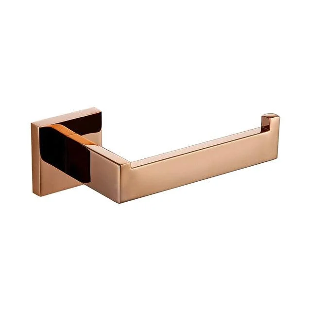 Rose Gold Bathroom Accessory Hardware Toilet Paper Holder Robe Hook -Bathlova