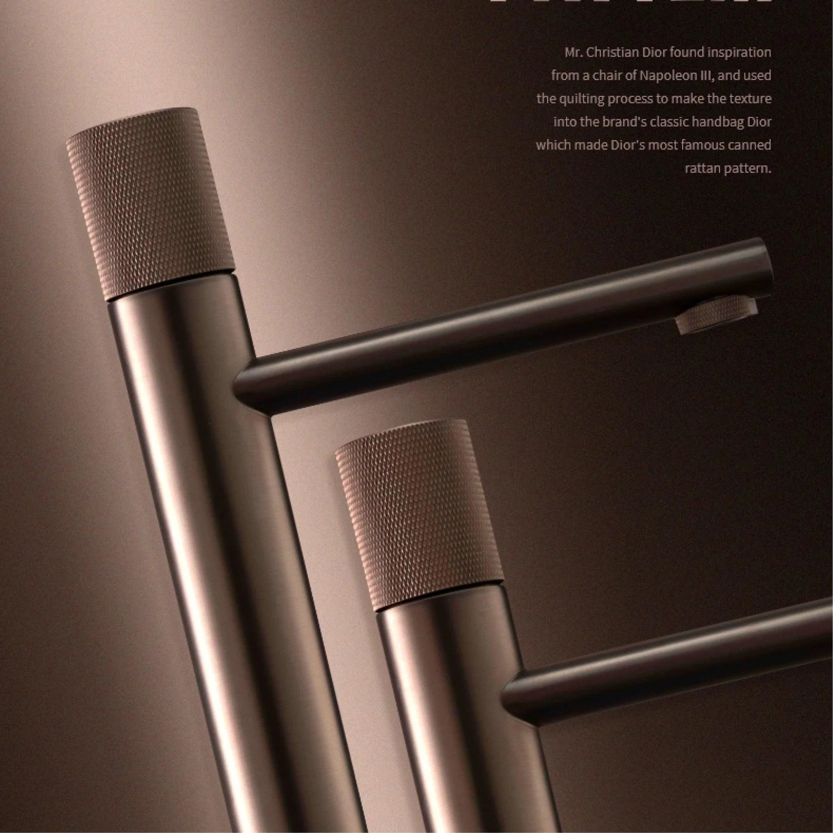 Rose Gold Brass Bathroom Tap Single Handle Dual Control Tap -Bathlova