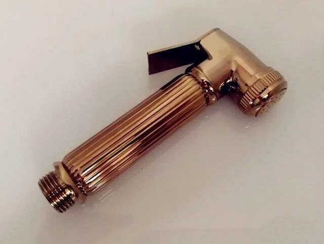 Rose Gold Brass Bidet Sprayer Hand Held Toilet Bidet Spray -Bathlova