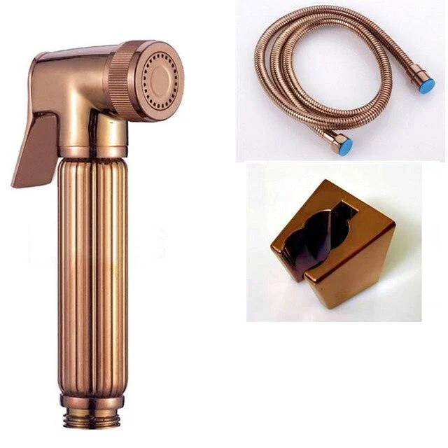 Rose Gold Brass Bidet Sprayer Hand Held Toilet Bidet Spray -Bathlova