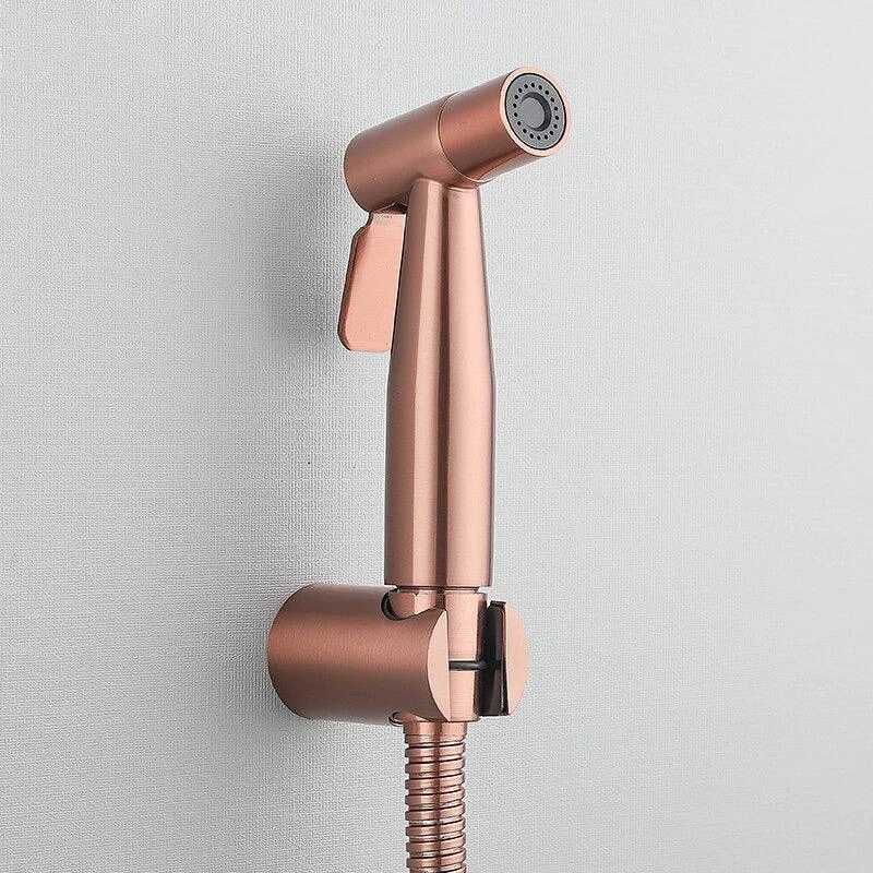 Rose Gold Douche Kit Hand Held Sprayer Stainless Steel Toilet Bidet -Bathlova