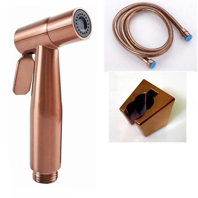 Rose Gold Hand Held Bidet Sprayer Stainless Steel Toilet Bidet -Bathlova