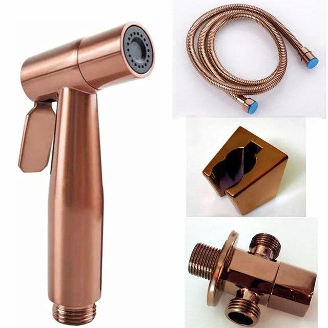 Rose Gold Hand Held Bidet Sprayer Stainless Steel Toilet Bidet -Bathlova