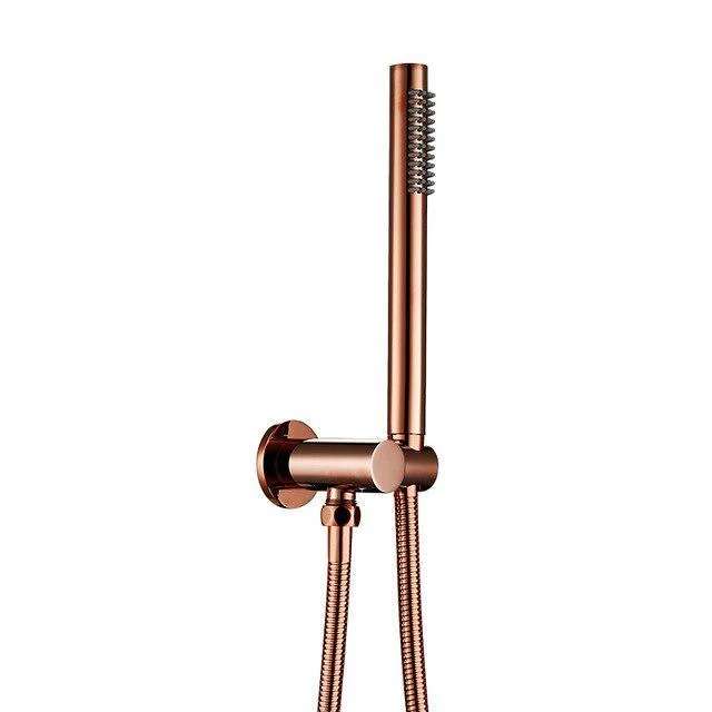 Rose Gold Handheld Shower Head Hose Bracket Bidet With Shower Valve Kit -Bathlova