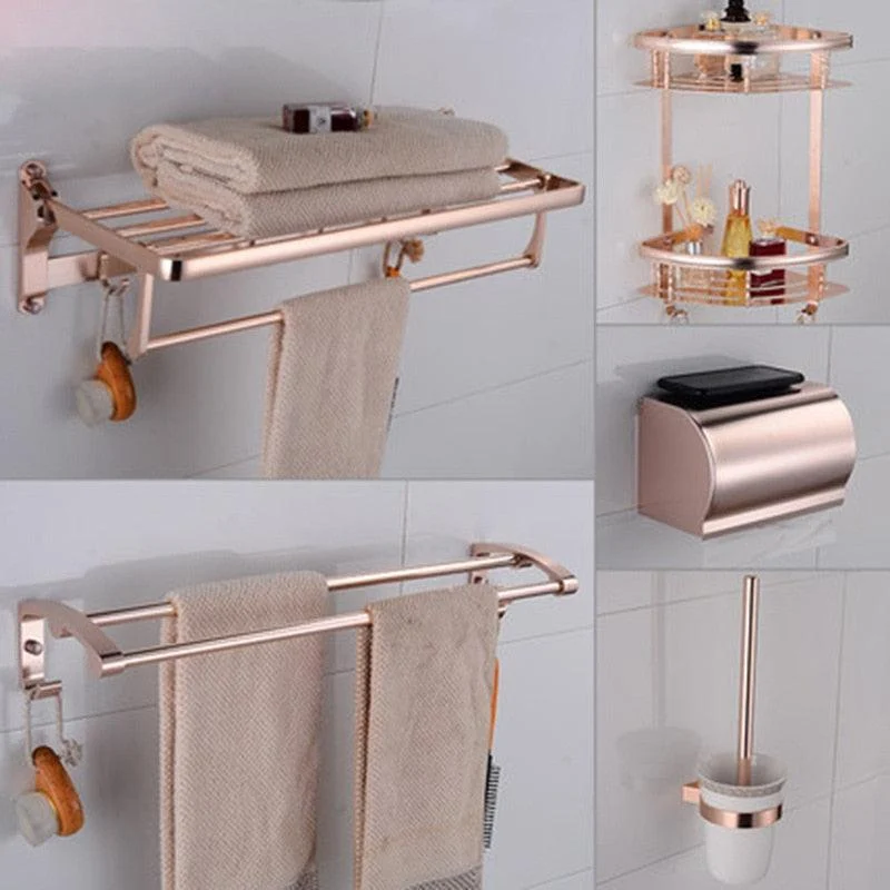 Rose Gold Space aluminum Bathroom Hardware Bathroom Accessories -Bathlova