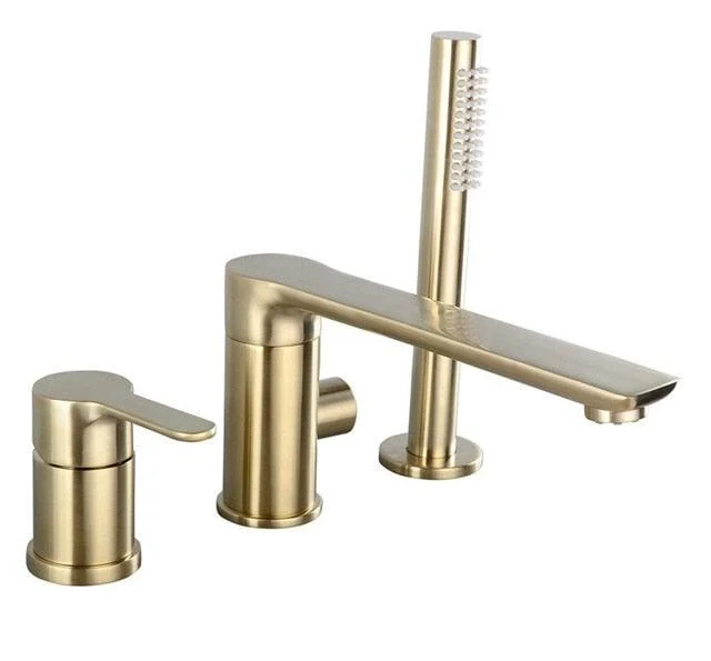 Rotary Bathtub Tap Tub Side Full Copper Split Four Piece Set -Bathlova