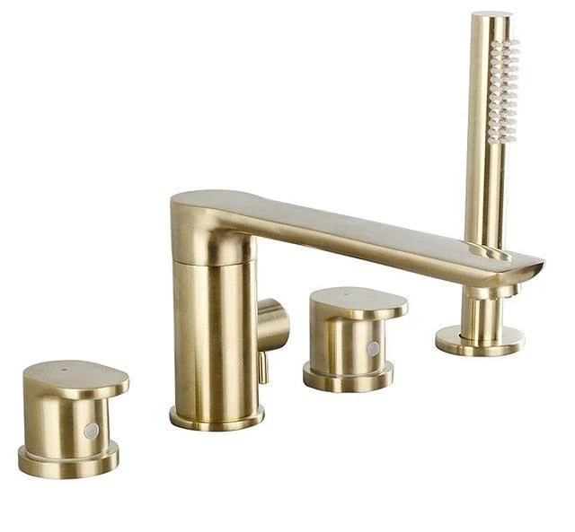 Rotary Bathtub Tap Tub Side Full Copper Split Four Piece Set -Bathlova