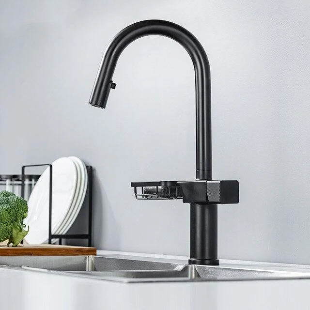 Rotatable Pull-down Kitchen Tap with Basket Holder -Bathlova