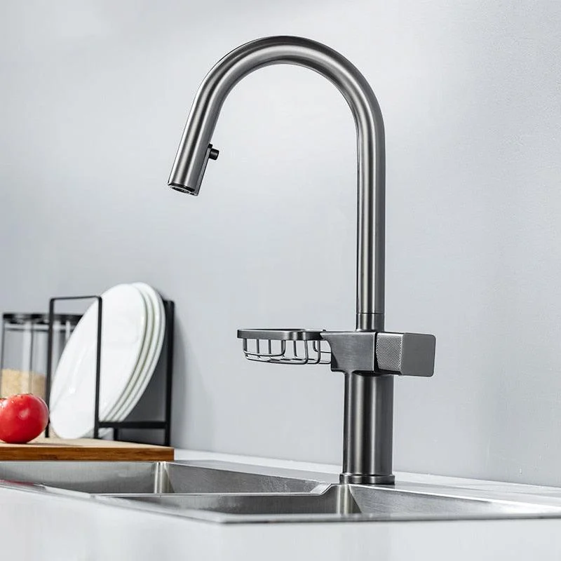 Rotatable Pull-down Kitchen Tap with Basket Holder -Bathlova