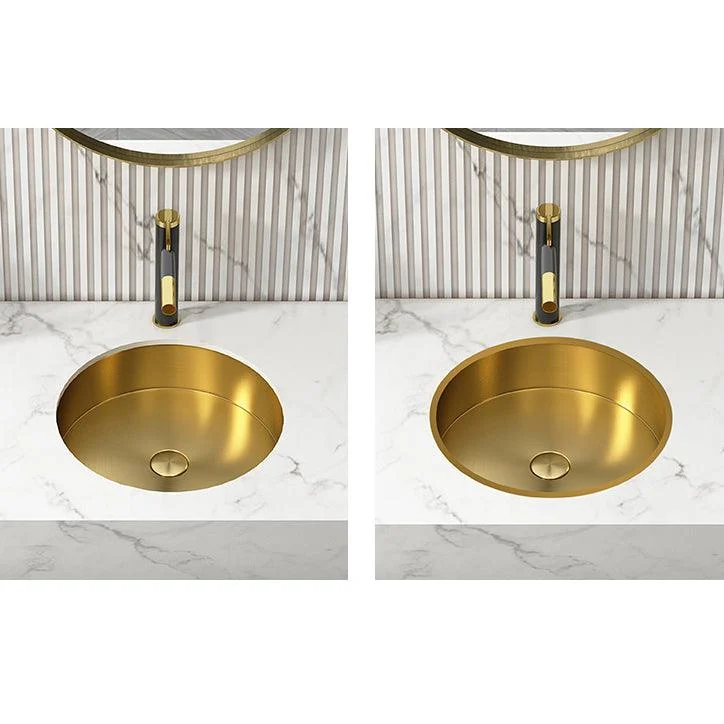 Round Bathroom Sink Modern Undermount Bathroom Sink with Tap -Bathlova