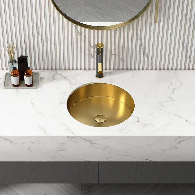 Round Bathroom Sink Modern Undermount Bathroom Sink with Tap -Bathlova