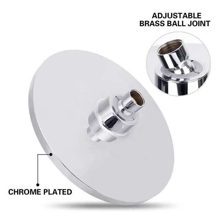 Round Dual Shower Heads Traditional Style Wall Mounted Dual Shower -Bathlova