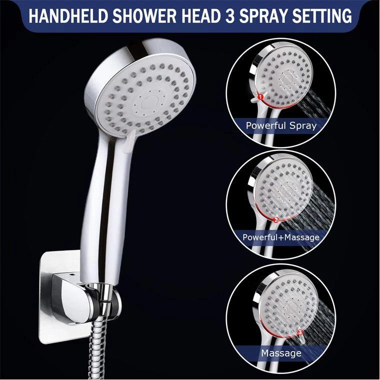 Round Dual Shower Heads Traditional Style Wall Mounted Dual Shower -Bathlova