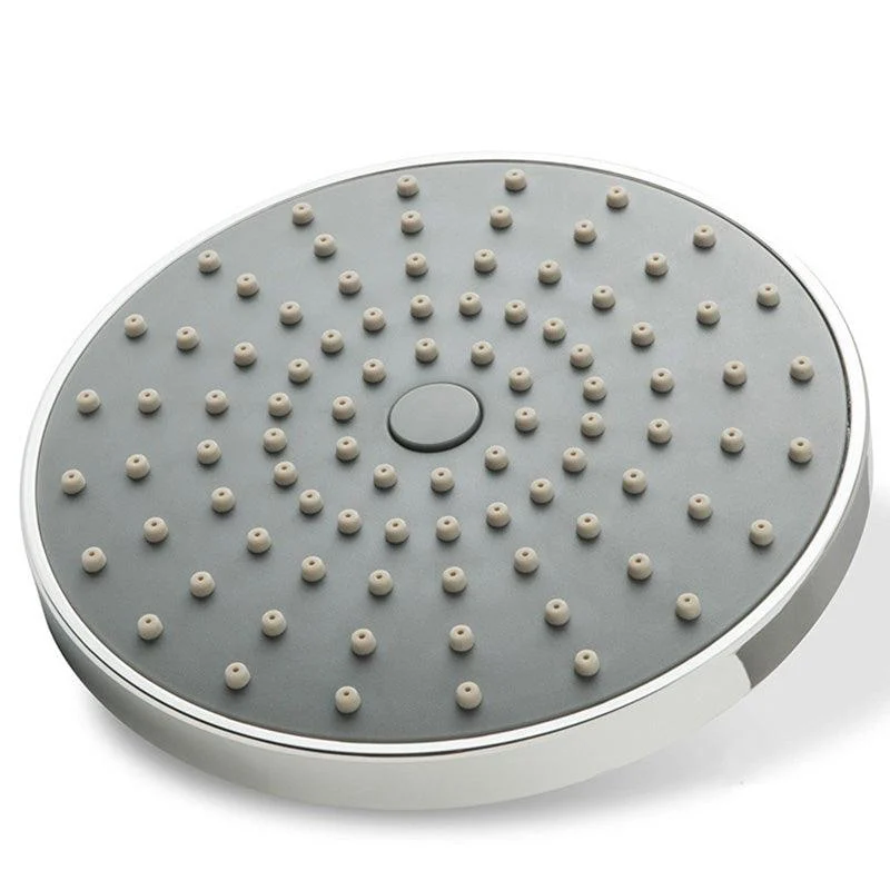 Round Fixed Shower Head Silver Single Spray Wall-Mount Shower Head -Bathlova