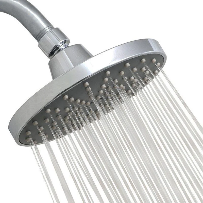 Round Fixed Shower Head Silver Single Spray Wall-Mount Shower Head -Bathlova