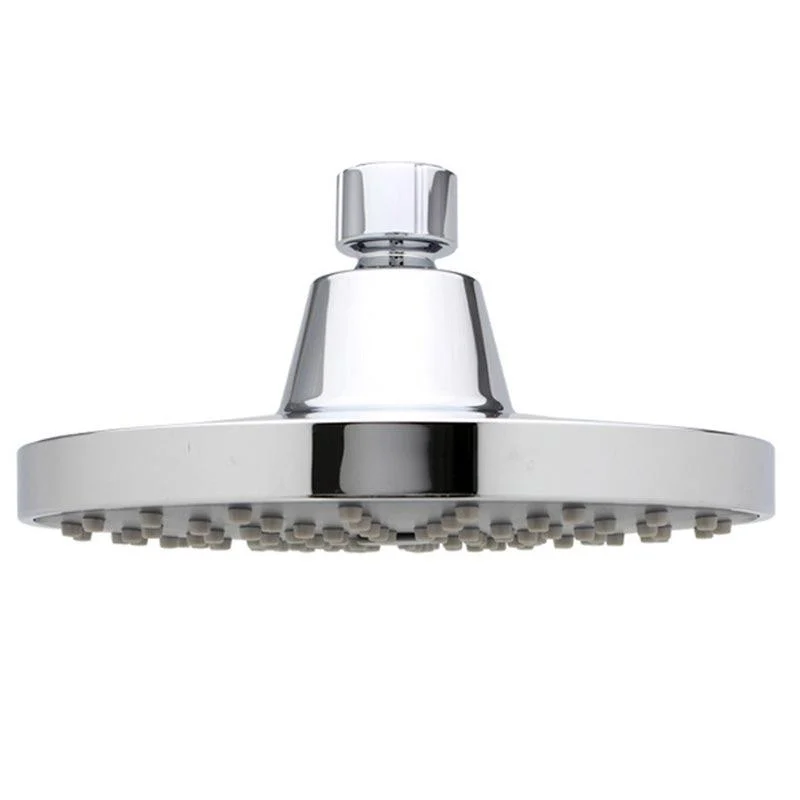 Round Fixed Shower Head Silver Single Spray Wall-Mount Shower Head -Bathlova