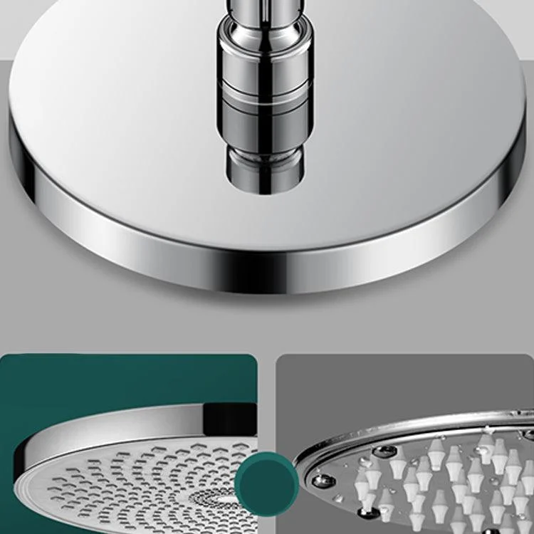 Round Fixed Shower Metal Modern Shower Head Combo Head for Bathroom -Bathlova