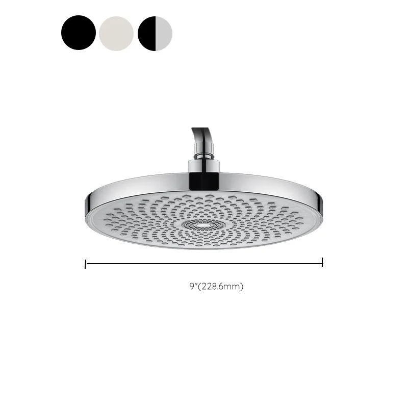 Round Fixed Shower Metal Modern Shower Head Combo Head for Bathroom -Bathlova