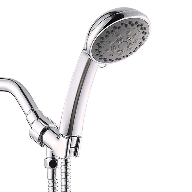 Round Handheld Shower Head in Silver Leak Resistant Wall-Mount Showerhead -Bathlova