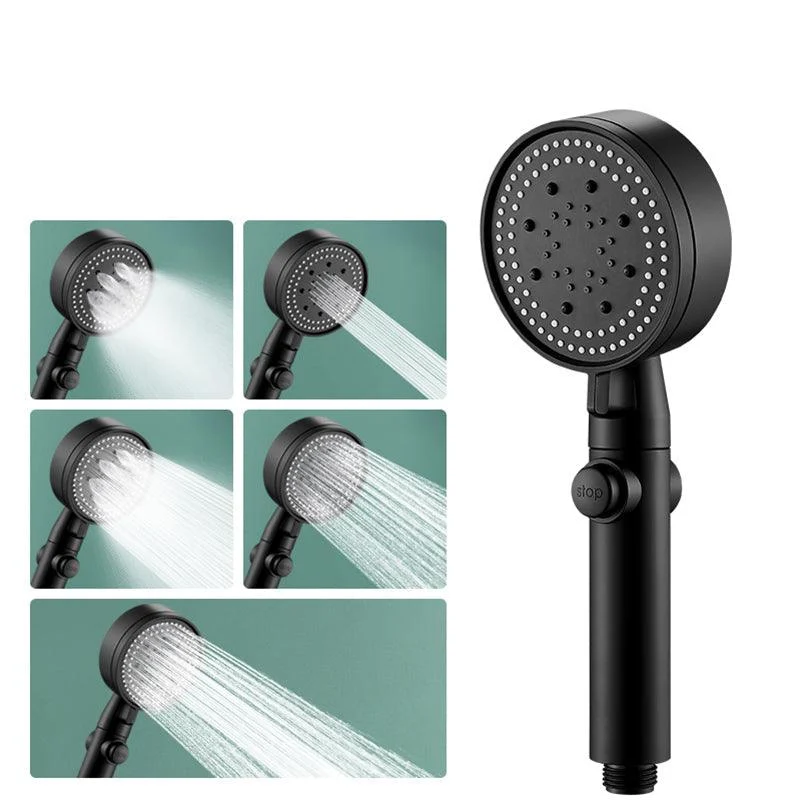 Round Handheld Shower Head Modern Plastic Shower Head with Self-Cleaning -Bathlova