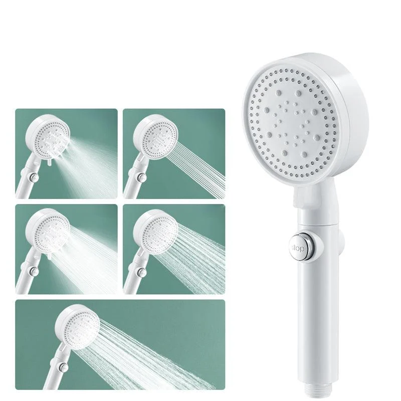 Round Handheld Shower Head Modern Plastic Shower Head with Self-Cleaning -Bathlova