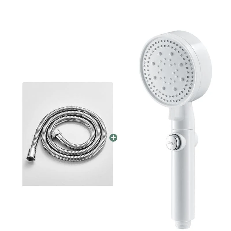 Round Handheld Shower Head Modern Plastic Shower Head with Self-Cleaning -Bathlova