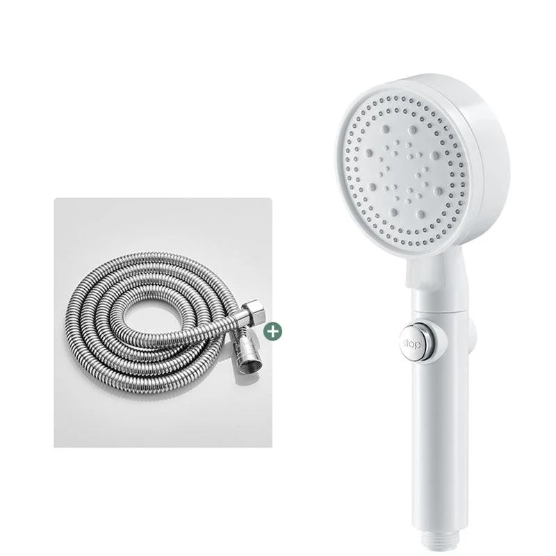 Round Handheld Shower Head Modern Plastic Shower Head with Self-Cleaning -Bathlova