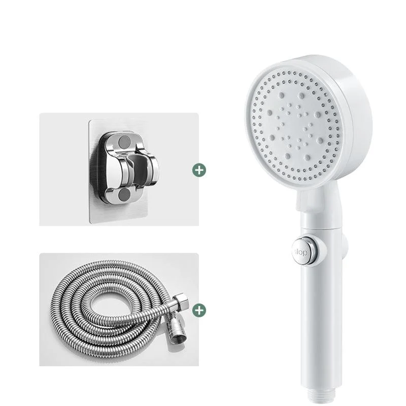 Round Handheld Shower Head Modern Plastic Shower Head with Self-Cleaning -Bathlova