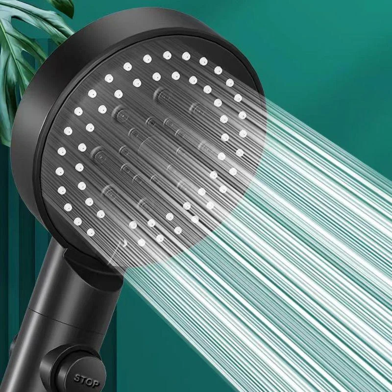 Round Handheld Shower Head Plastic Adjustable Spray Pattern Spray Head for Home -Bathlova