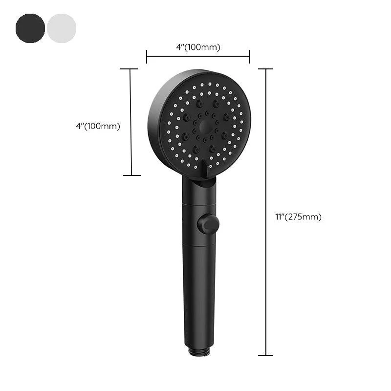 Round Handheld Shower Head Plastic Adjustable Spray Pattern Spray Head for Home -Bathlova