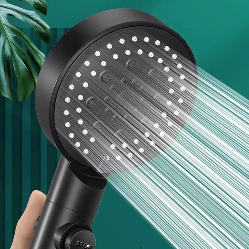 Round Handheld Shower Head Plastic Adjustable Spray Pattern Spray Head for Home -Bathlova