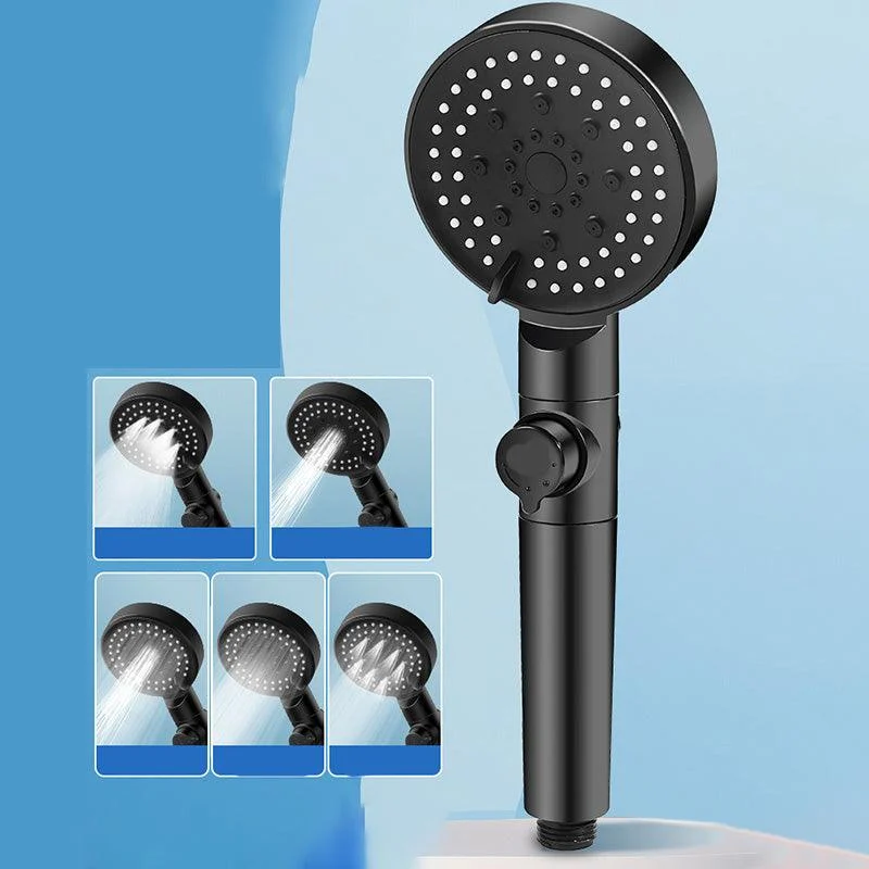 Round Handheld Shower Head Plastic Adjustable Spray Pattern Spray Head for Home -Bathlova