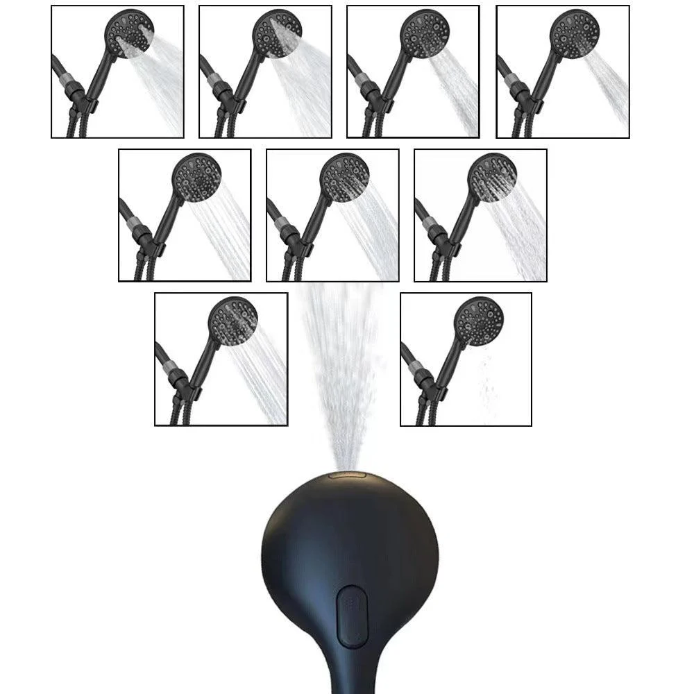 Round Handheld Shower Head Plastic Water Efficient Shower Head -Bathlova