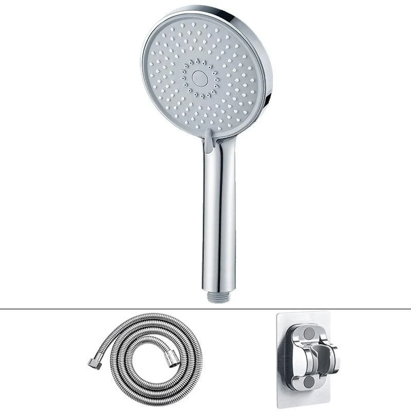 Round Handheld Shower Head Self-Cleaning Wall-Mount Shower Head -Bathlova